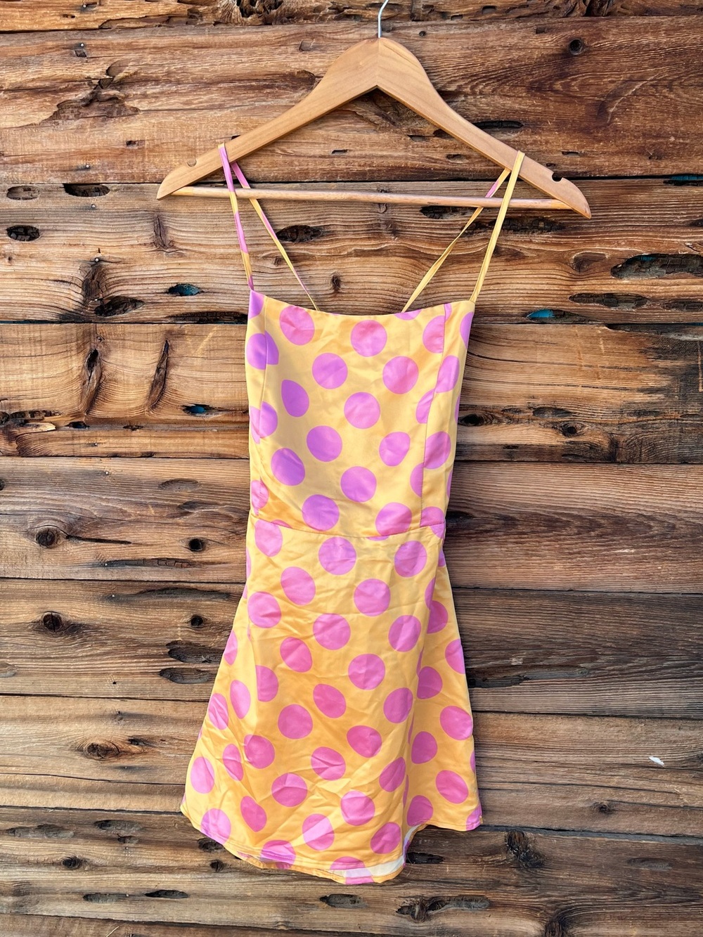 INAMORATA | NWT Yellow & Pink Polka Dot Dress XS